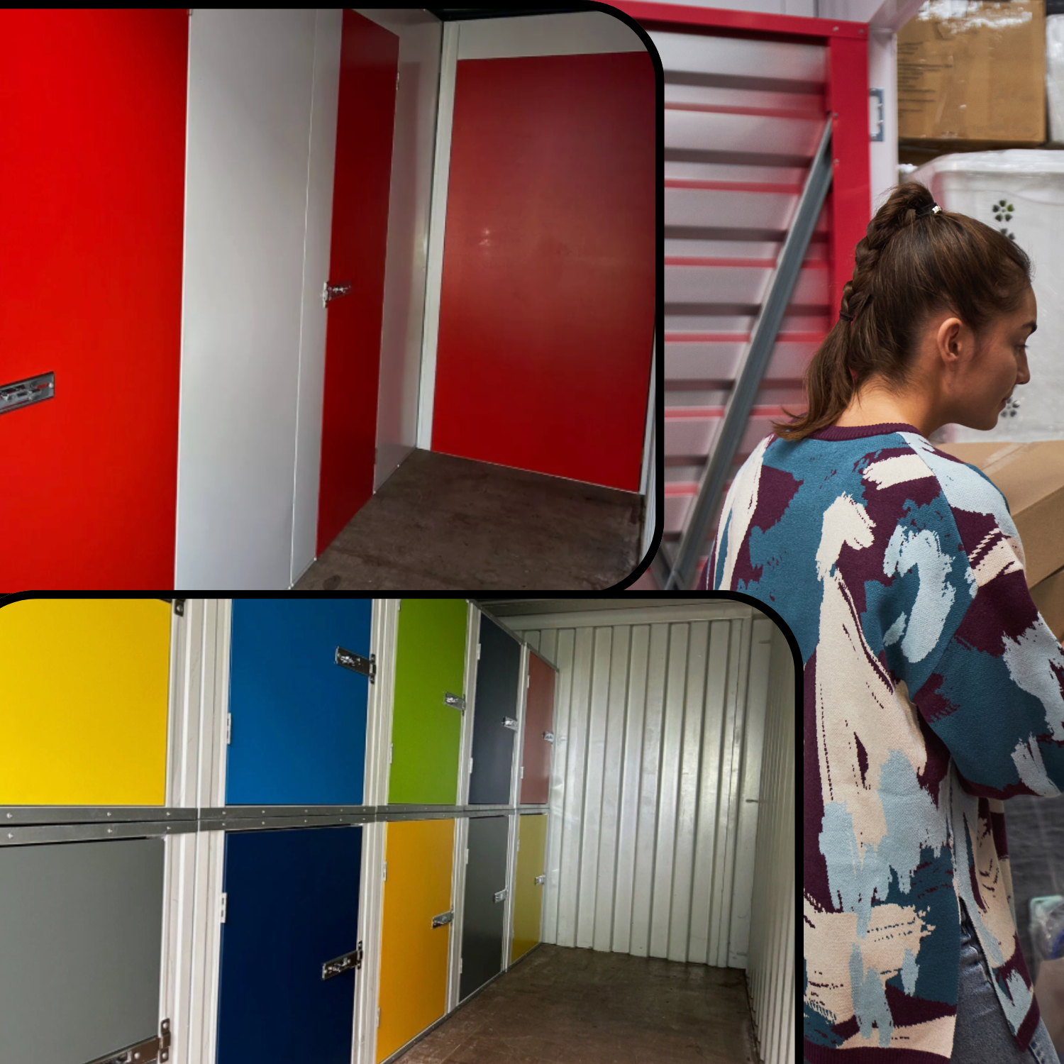 mixed sizes of our secure, internal ground-floor storage units at Isle Store in Cowes, showing what fits inside each