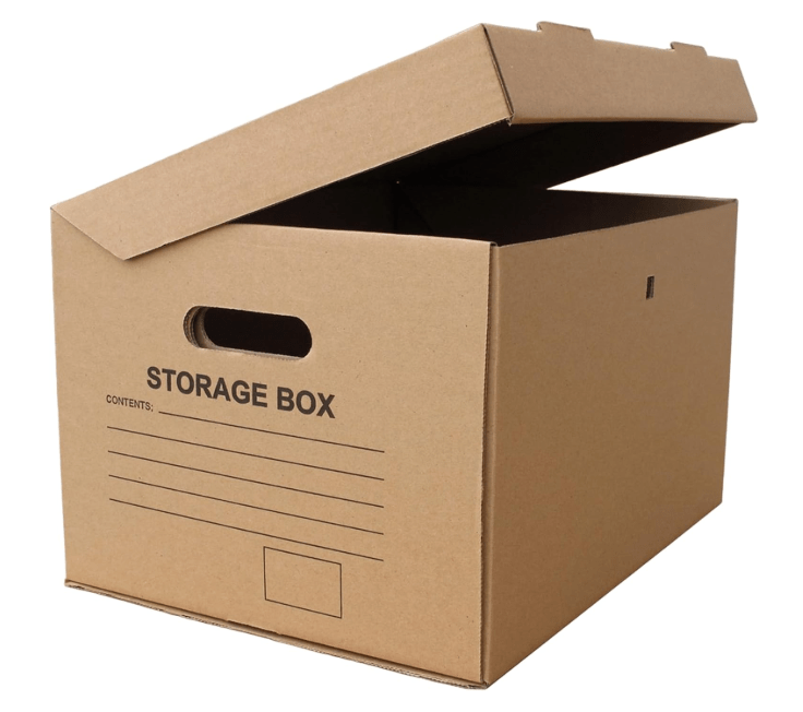 A small, sturdy, double-walled cardboard packing box from Isle Store, ideal for books and heavy items
